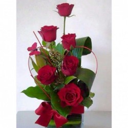 Centro 6 rosas